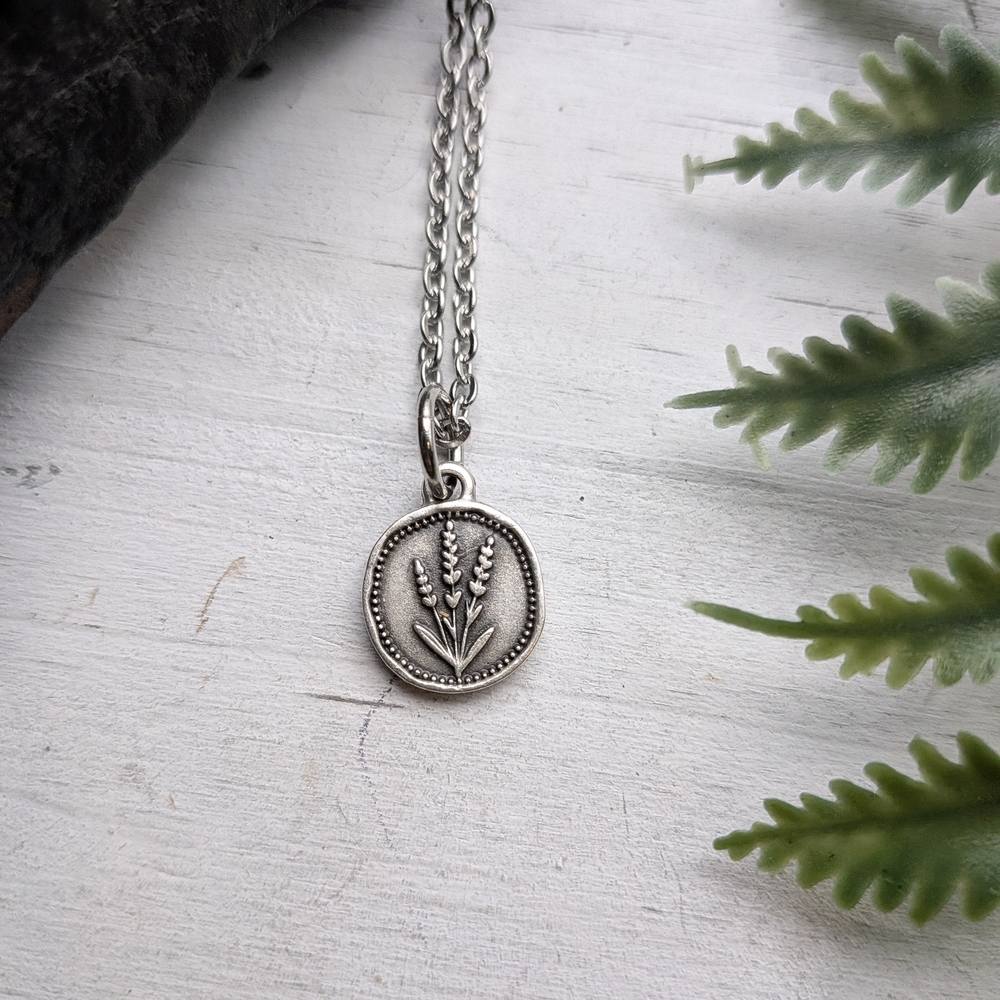 Dainty Lavender Pendant Necklace